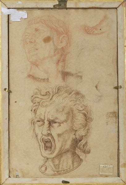 ARTISTA DEL XIX SECOLO : Disegno recto e verso di studi anatomici e studi di volti  - Asta Asta 449 | ARTE ANTICA E DEL XIX SECOLO Virtuale - Associazione Nazionale - Case d'Asta italiane