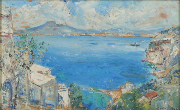 CASCIARO GUIDO (1900 - 1963) : Veduta del golfo di Napoli da Ischia  - Asta Asta 449 | ARTE ANTICA E DEL XIX SECOLO Virtuale - Associazione Nazionale - Case d'Asta italiane