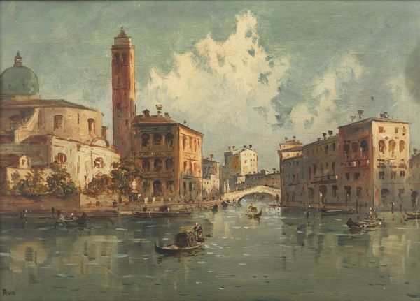 RIVA GIUSEPPE (1834 - 1916) : Veduta del Canal Grande  - Asta Asta 449 | ARTE ANTICA E DEL XIX SECOLO Virtuale - Associazione Nazionale - Case d'Asta italiane