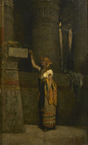 MARCHETTI LUDOVICO (1853 - 1909) : Donna egiziana con pavone  - Asta Asta 449 | ARTE ANTICA E DEL XIX SECOLO Virtuale - Associazione Nazionale - Case d'Asta italiane