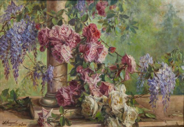 BARZANTI LICINIO (1857 - 1944) : Rose e glicine  - Asta Asta 449 | ARTE ANTICA E DEL XIX SECOLO Virtuale - Associazione Nazionale - Case d'Asta italiane