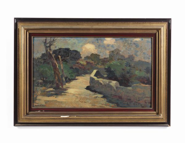 NATALI RENATO (1864 - 1947) : Strada di campagna  - Asta Asta 449 | ARTE ANTICA E DEL XIX SECOLO Virtuale - Associazione Nazionale - Case d'Asta italiane