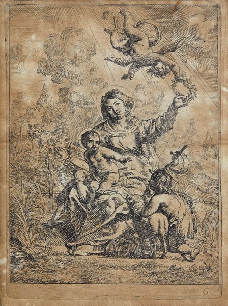 SHUT CORNELIS (1612 - 1655) : Da. Coppia di incisioni raffiguranti Madonna con Bambino e San Giovannino  - Asta Asta 449 | ARTE ANTICA E DEL XIX SECOLO Virtuale - Associazione Nazionale - Case d'Asta italiane