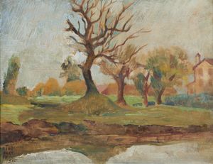 MARTENS DINO (1894 - 1970) - Paesaggio con alberi