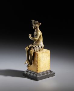 BRONZISTA DEL XIX SECOLO : Piccola scultura raffigurante l'allegoria dell'America  - Asta Asta 449 | ARTE ANTICA E DEL XIX SECOLO Virtuale - Associazione Nazionale - Case d'Asta italiane