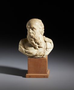 SCULTORE ITALIANO DEL XVIII-XIX SECOLO - Piccolo busto di filosofo