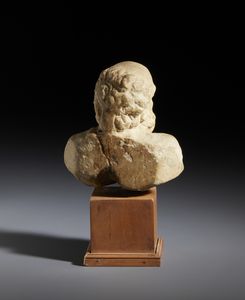 SCULTORE ITALIANO DEL XVIII-XIX SECOLO : Piccolo busto di filosofo  - Asta Asta 449 | ARTE ANTICA E DEL XIX SECOLO Virtuale - Associazione Nazionale - Case d'Asta italiane