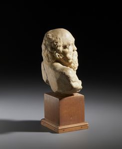 SCULTORE ITALIANO DEL XVIII-XIX SECOLO : Piccolo busto di filosofo  - Asta Asta 449 | ARTE ANTICA E DEL XIX SECOLO Virtuale - Associazione Nazionale - Case d'Asta italiane