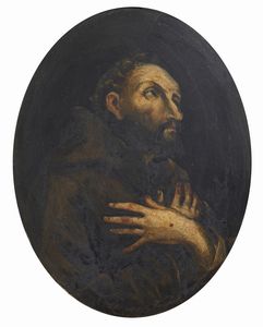 ARTISTA DEL XVII SECOLO : San Francesco  - Asta Asta 449 | ARTE ANTICA E DEL XIX SECOLO Virtuale - Associazione Nazionale - Case d'Asta italiane