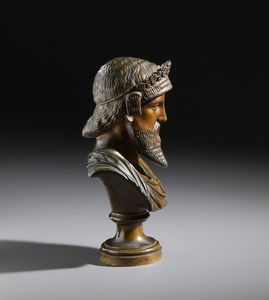 BRONZISTA FRANCESE DEL XIX-XX SECOLO : Busto di Zeus dal modello archeologico detto 'Zeus Talleyrand'  - Asta Asta 449 | ARTE ANTICA E DEL XIX SECOLO Virtuale - Associazione Nazionale - Case d'Asta italiane