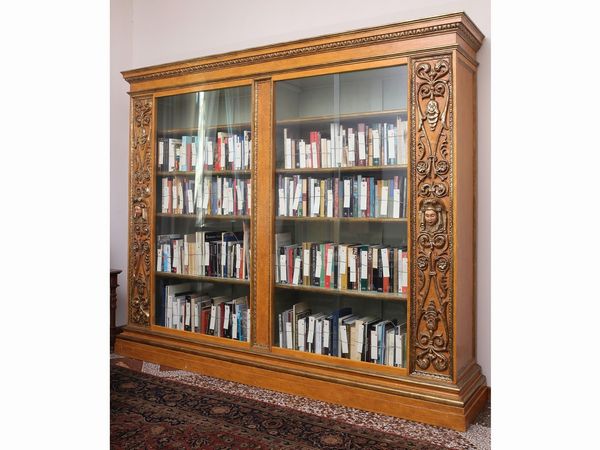 Grande libreria in legno laccato  - Asta Casa Lazzi - parte prima Arredi, dipinti, vetri di Murano, curiosit - Associazione Nazionale - Case d'Asta italiane