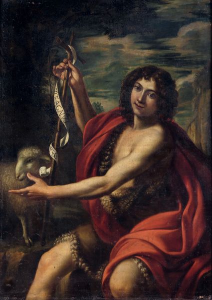 Elisabetta Sirani, Attribuito a : San Giovanni Battista  - Asta Dipinti Antichi - Associazione Nazionale - Case d'Asta italiane