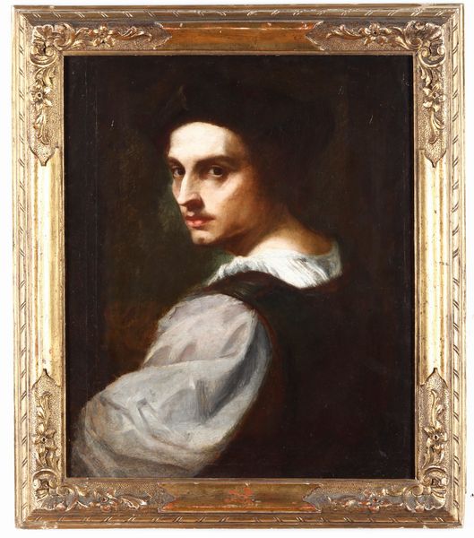 Andrea del Sarto, copia da : Ritratto di giovane  - Asta Dipinti Antichi - Associazione Nazionale - Case d'Asta italiane