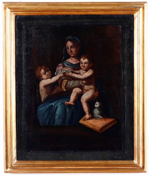 Scuola italiana del XVII secolo Madonna con bambino e S. Giovannino  - Asta Dipinti Antichi - Associazione Nazionale - Case d'Asta italiane