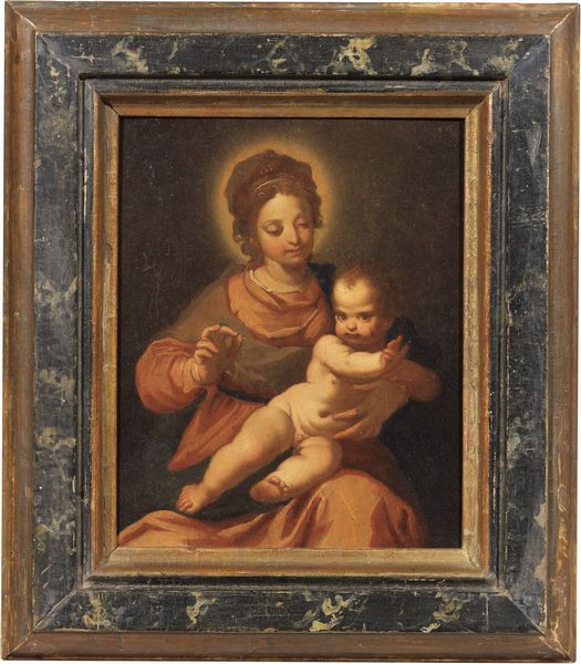 Carlo Ceresa (attr. a) : Madonna col Bambino  - Asta Importanti Arredi, Maioliche, Sculture e Dipinti Antichi - Associazione Nazionale - Case d'Asta italiane