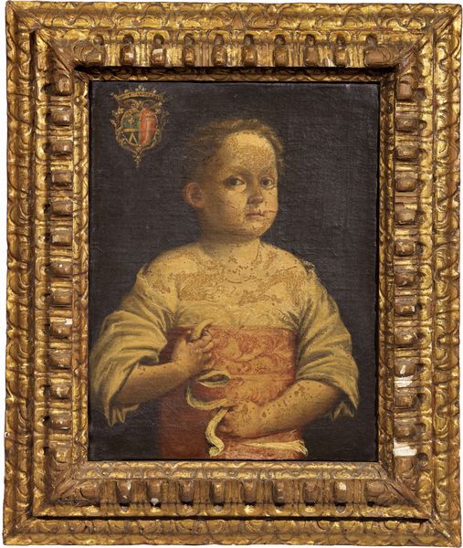 Scuola emiliana del XVII secolo : Ritratto di bambino  - Asta Importanti Arredi, Maioliche, Sculture e Dipinti Antichi - Associazione Nazionale - Case d'Asta italiane