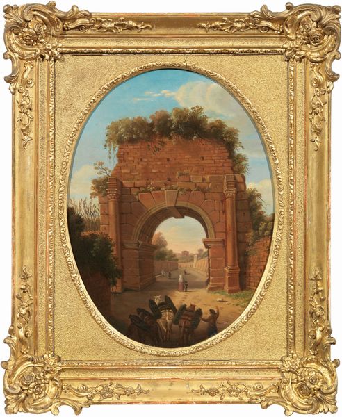 Giacomo Van Lint : Veduta dell'arco di Druso e Veduta dell'arco di Giano Quadrifronte  - Asta Importanti Arredi, Maioliche, Sculture e Dipinti Antichi - Associazione Nazionale - Case d'Asta italiane