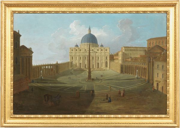 Paolo Anesi : Veduta di Piazza San Pietro  - Asta Importanti Arredi, Maioliche, Sculture e Dipinti Antichi - Associazione Nazionale - Case d'Asta italiane