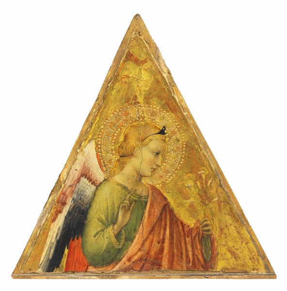 Lorenzo di Niccolò (seguace di) : Angelo annunciante e Madonna annunciata  - Asta Importanti Arredi, Maioliche, Sculture e Dipinti Antichi - Associazione Nazionale - Case d'Asta italiane