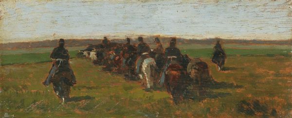 Giovanni Fattori : Cavalleria in manovra  - Asta Importanti Arredi, Maioliche, Sculture e Dipinti Antichi - Associazione Nazionale - Case d'Asta italiane