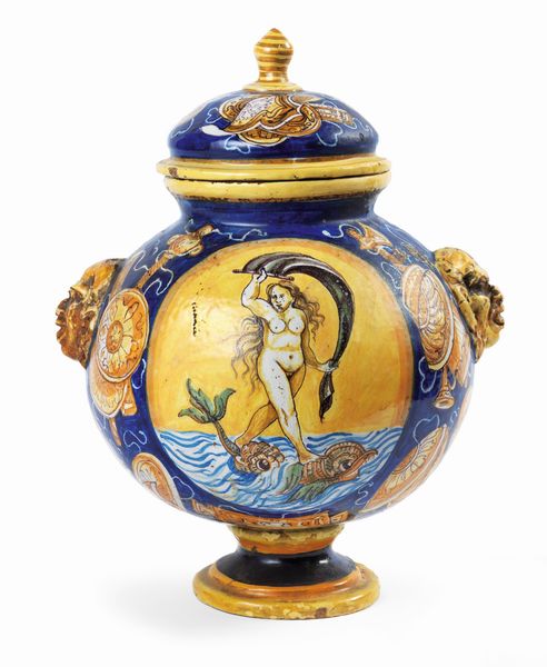 Vaso da farmacia in maiolica policroma  - Asta Importanti Arredi, Maioliche, Sculture e Dipinti Antichi - Associazione Nazionale - Case d'Asta italiane