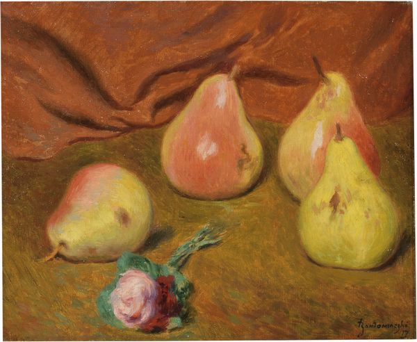 Federico Zandomeneghi : Poires et roses  - Asta Importanti Arredi, Maioliche, Sculture e Dipinti Antichi - Associazione Nazionale - Case d'Asta italiane