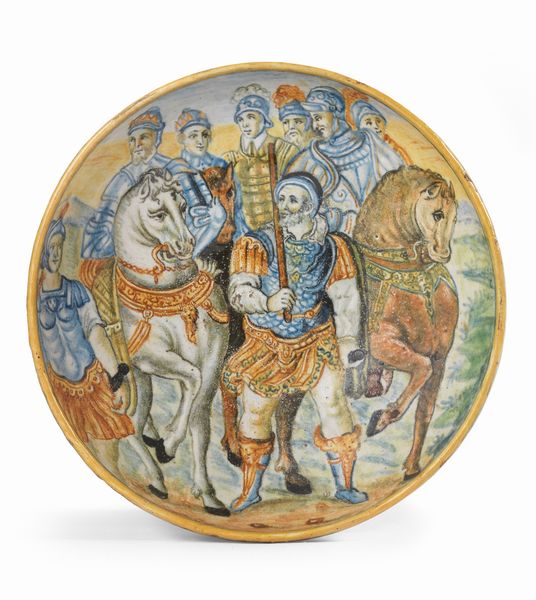 Coppa istoriata in maiolica policroma  - Asta Importanti Arredi, Maioliche, Sculture e Dipinti Antichi - Associazione Nazionale - Case d'Asta italiane