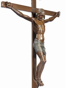 Giuliano Giamberti detto Giuliano da Sangallo : Cristo Crocifisso  - Asta Importanti Arredi, Maioliche, Sculture e Dipinti Antichi - Associazione Nazionale - Case d'Asta italiane