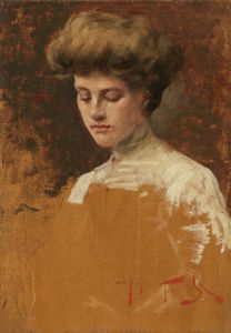 Angiolo Tommasi - Ritratto di giovane signora