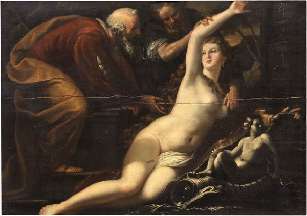 Scuola fiamminga inizio XVIII secolo : Susanna e i Vecchioni  - Asta Dipinti e Sculture del XIX e XX secolo - Associazione Nazionale - Case d'Asta italiane