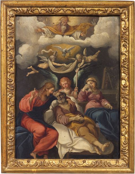 Scuola emiliana del XVII secolo : Transito di San Giuseppe  - Asta Dipinti e Sculture del XIX e XX secolo - Associazione Nazionale - Case d'Asta italiane