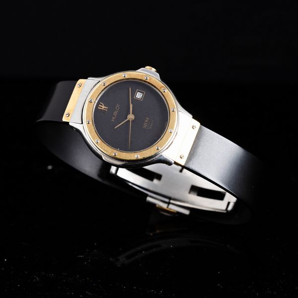 HUBLOT : MDM Lady acciaio e oro al quarzo acciaio e oro con cinturino in gomma da sostituire, con garanzia, 25,5 mm  - Asta Watches - Associazione Nazionale - Case d'Asta italiane