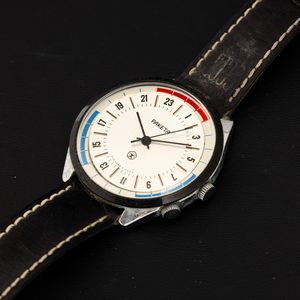 Paketa : Ore del Mondo in metallo cromato carica manuale con doppia corona, corredato da astuccio originale in ottimo stato di conservazione, 38 mm  - Asta Watches - Associazione Nazionale - Case d'Asta italiane