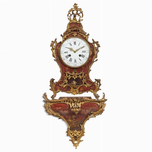 OROLOGIO DA MURO CON MENSOLA, FRANCIA, SECOLO XIX  - Asta INTERNATIONAL FINE ART - Associazione Nazionale - Case d'Asta italiane