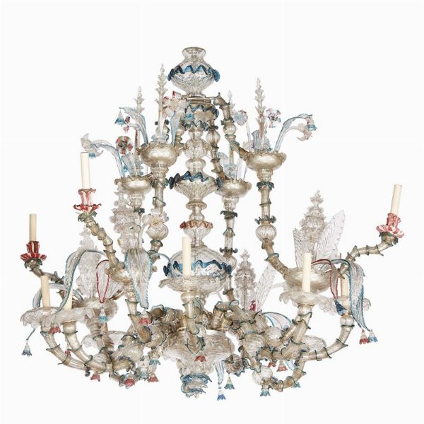 LAMPADARIO, MURANO, SECOLO XIX  - Asta INTERNATIONAL FINE ART - Associazione Nazionale - Case d'Asta italiane