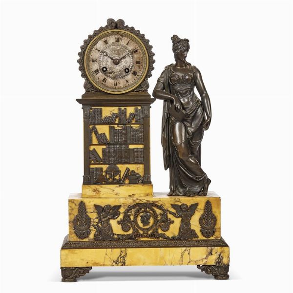 OROLOGIO DA CAMINO, FRANCIA, METÀ SECOLO XIX  - Asta INTERNATIONAL FINE ART - Associazione Nazionale - Case d'Asta italiane