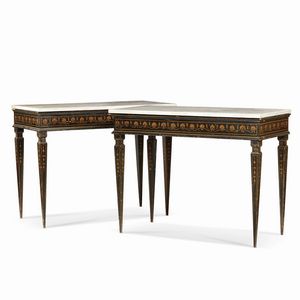 COPPIA DI CONSOLE, TOSCANA, PERIODO NEOCLASSICO  - Asta INTERNATIONAL FINE ART - Associazione Nazionale - Case d'Asta italiane