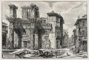 GIOVANNI BATTISTA PIRANESI - Veduta degli Avanzi del Foro di Nerva.