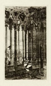 CHARLES MERYON - La Galerie Notre Dame de Paris.