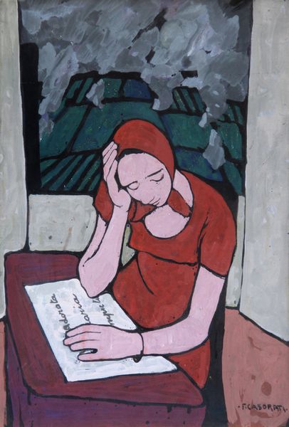 Felice Casorati : Senza titolo (ragazza che legge)  - Asta Arte Moderna e Contemporanea - Associazione Nazionale - Case d'Asta italiane