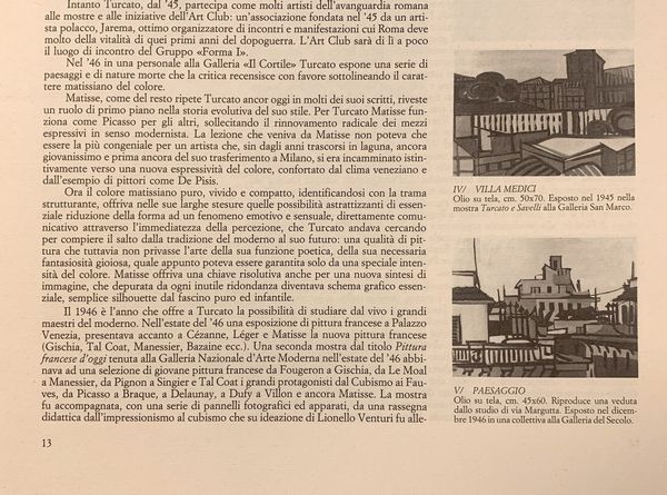 GIULIO TURCATO : Villa medici  - Asta Arte Moderna e Contemporanea - Associazione Nazionale - Case d'Asta italiane