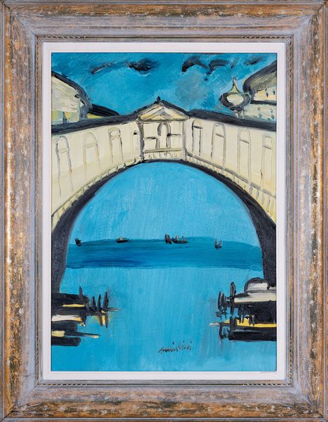 REMO BRINDISI : Venezia, ponte di Rialto  - Asta Arte moderna e contemporanea - Dipinti del XIX e XX secolo - Associazione Nazionale - Case d'Asta italiane