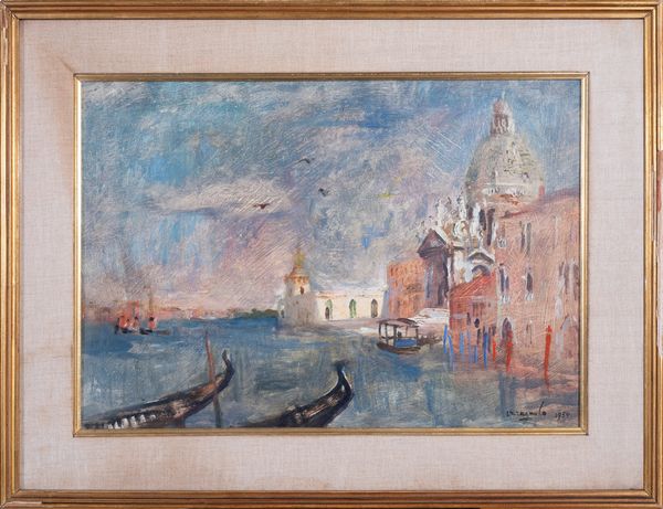 MARIO VARAGNOLO : Veduta di Venezia  - Asta Arte moderna e contemporanea - Dipinti del XIX e XX secolo - Associazione Nazionale - Case d'Asta italiane