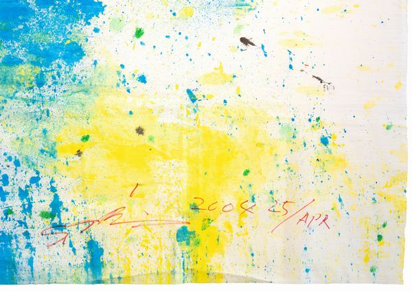 SHOZO  SHIMAMOTO : Helicopter performance with Loco cups (Eliporto Ronchi dei Legionari di Udine)  - Asta Arte moderna e contemporanea - Dipinti del XIX e XX secolo - Associazione Nazionale - Case d'Asta italiane