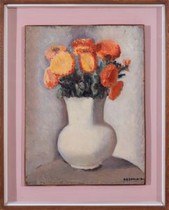 GUIDO CADORIN : Vaso di fiori  - Asta Arte moderna e contemporanea - Dipinti del XIX e XX secolo - Associazione Nazionale - Case d'Asta italiane