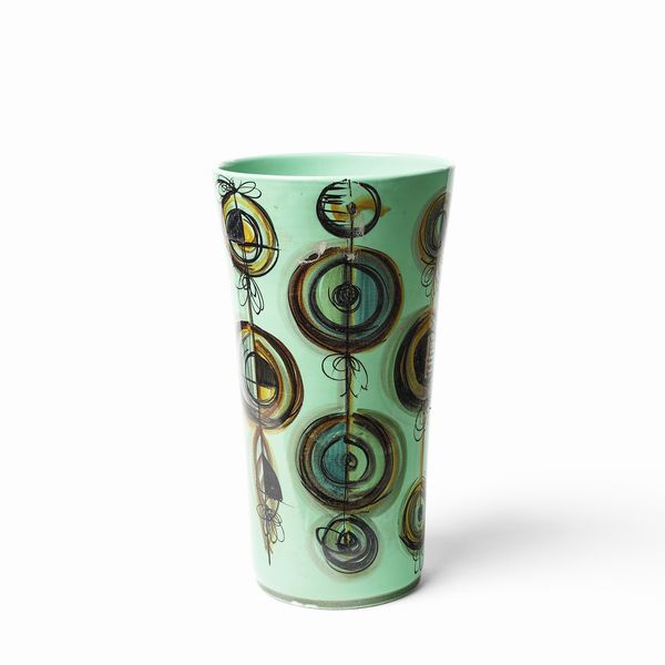 POZZI AMBROGIO (1931 - 2012) : Vaso decorato con soggetti astratti per Ceramica Pozzi, Varese  - Asta Asta 451 | DESIGN E ARTI DECORATIVE DEL NOVECENTO - CERAMICHE e VETRI Online - Associazione Nazionale - Case d'Asta italiane