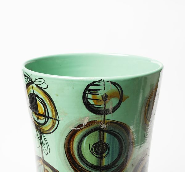 POZZI AMBROGIO (1931 - 2012) : Vaso decorato con soggetti astratti per Ceramica Pozzi, Varese  - Asta Asta 451 | DESIGN E ARTI DECORATIVE DEL NOVECENTO - CERAMICHE e VETRI Online - Associazione Nazionale - Case d'Asta italiane