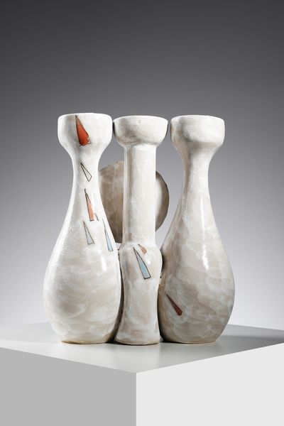 SCHIAVON ELIO (1925 - 2004) : Vaso-scultura con figure umane, Padova  - Asta Asta 451 | DESIGN E ARTI DECORATIVE DEL NOVECENTO - CERAMICHE e VETRI Online - Associazione Nazionale - Case d'Asta italiane