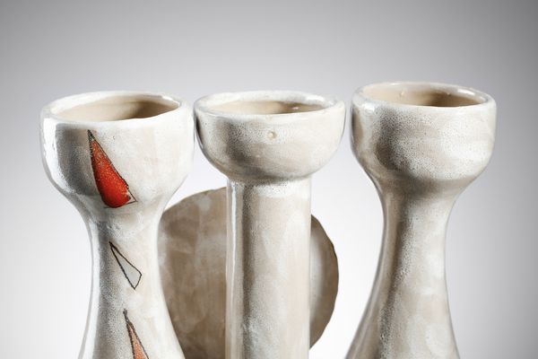 SCHIAVON ELIO (1925 - 2004) : Vaso-scultura con figure umane, Padova  - Asta Asta 451 | DESIGN E ARTI DECORATIVE DEL NOVECENTO - CERAMICHE e VETRI Online - Associazione Nazionale - Case d'Asta italiane