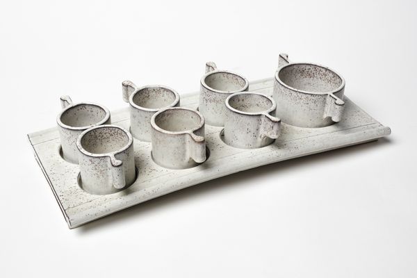 TASCA ALESSIO (1929 - 2020) : Servizio di tazzine con vassoio per manifattura di Nove  - Asta Asta 451 | DESIGN E ARTI DECORATIVE DEL NOVECENTO - CERAMICHE e VETRI Online - Associazione Nazionale - Case d'Asta italiane